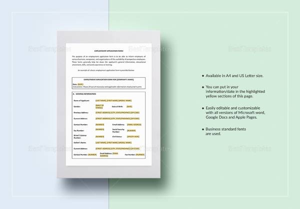 employment contract worksheet template