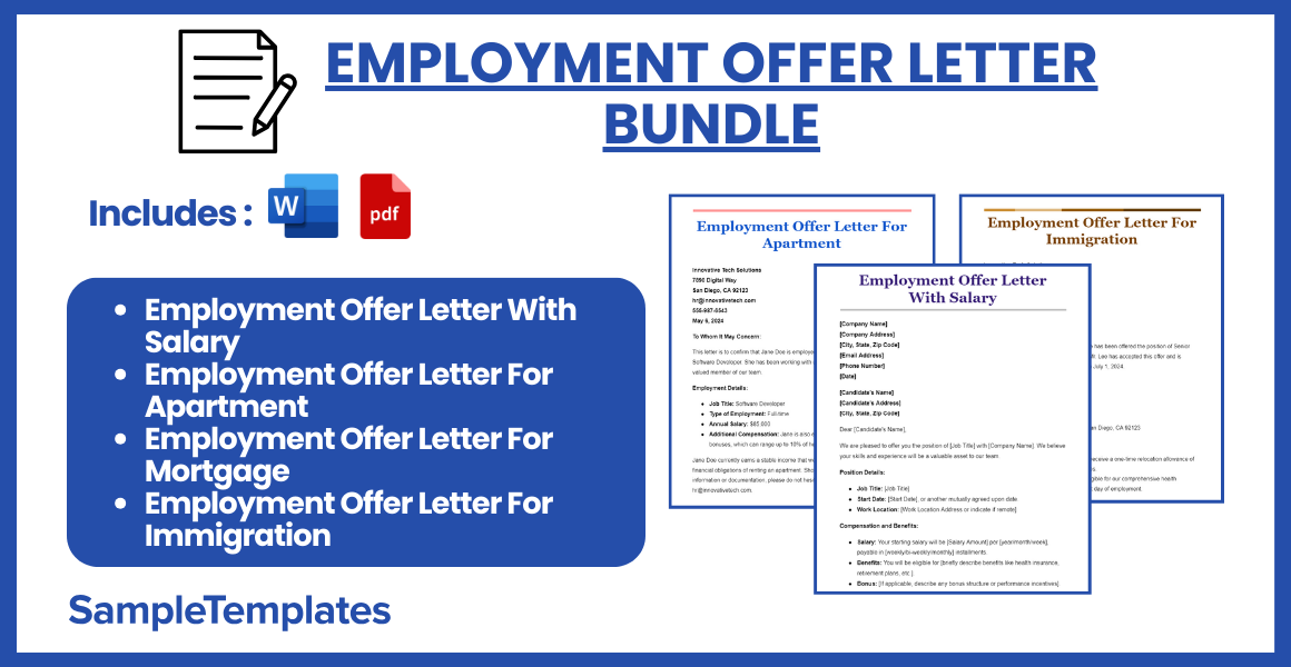 employment offer letter bundle
