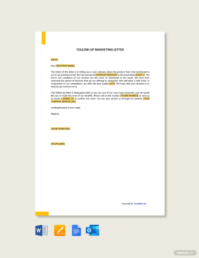 follow up marketing letter template