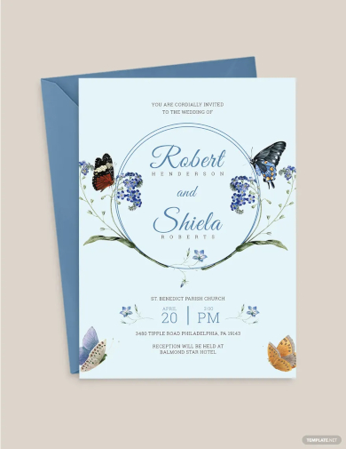 free butterfly invitation template