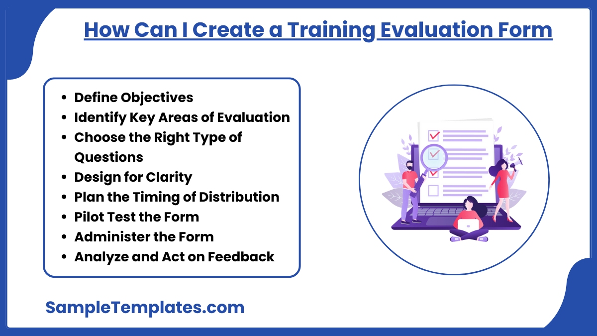 how can i create a training evaluation form