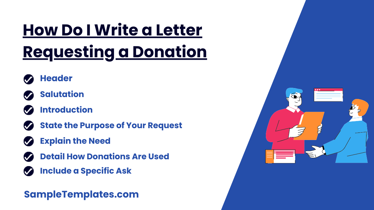 how do i write a letter requesting a donation
