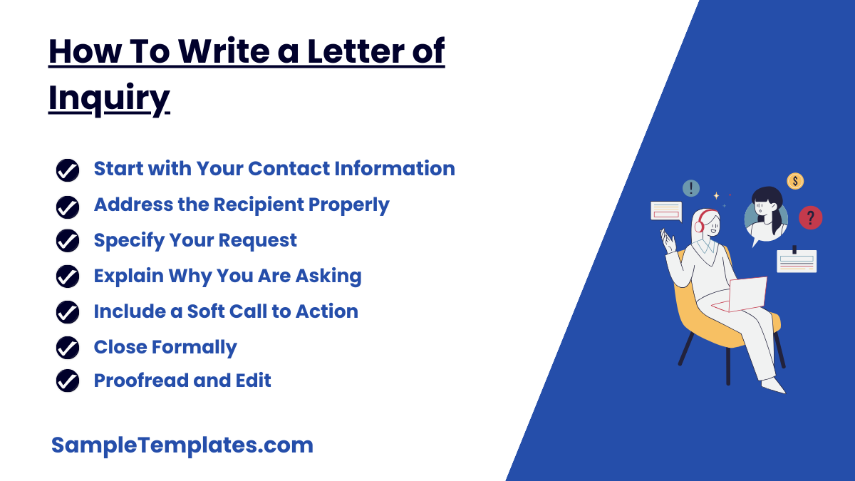 how to write a letter of inquiry
