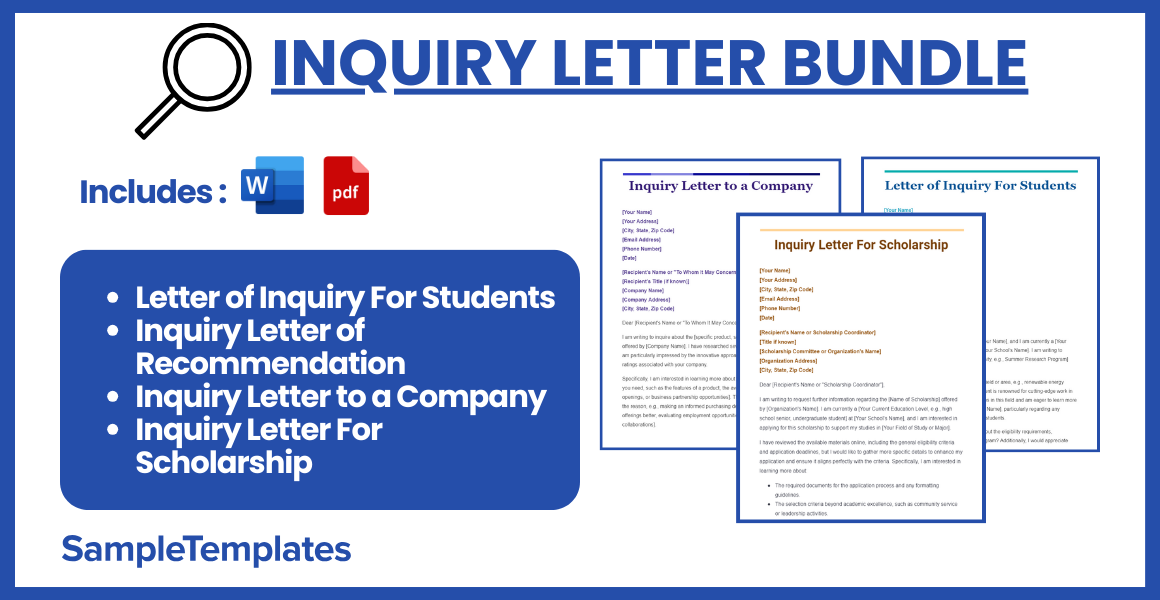 inquiry letter bundle