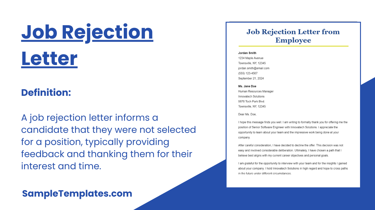 Job Rejection Letter