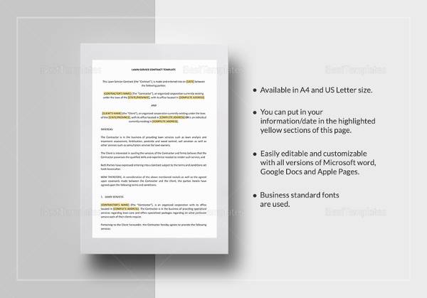 lawn service contract template1