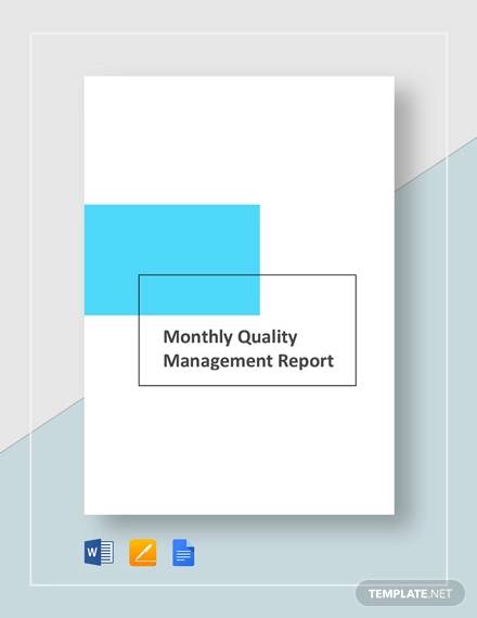 monthlu managemnet report