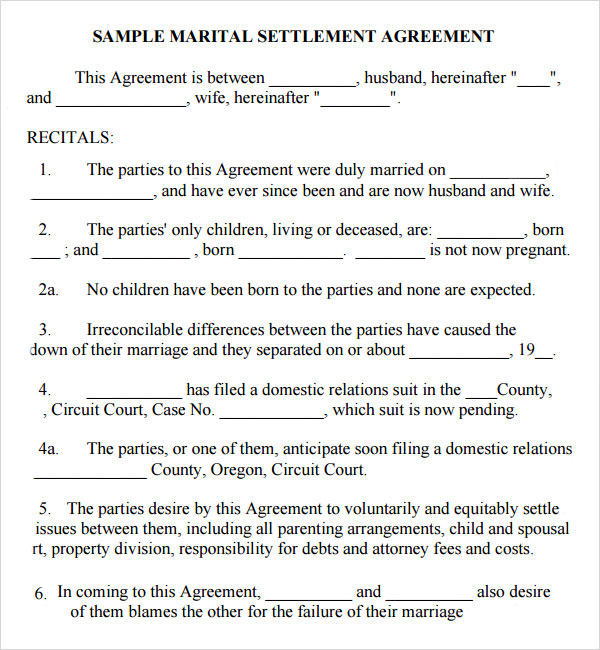 marriage pdf contract PDF Template Contract  Word  Sample 14 in FREE Marriage