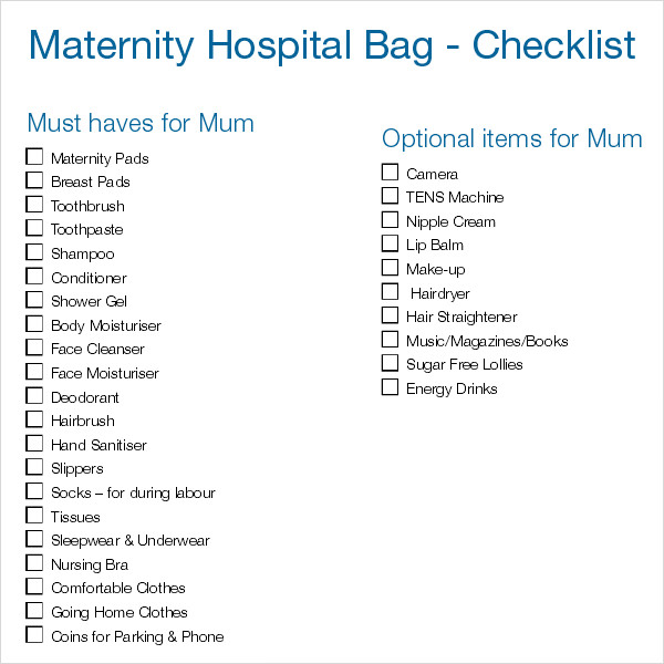 9 Newborn Checklist Samples Sample Templates