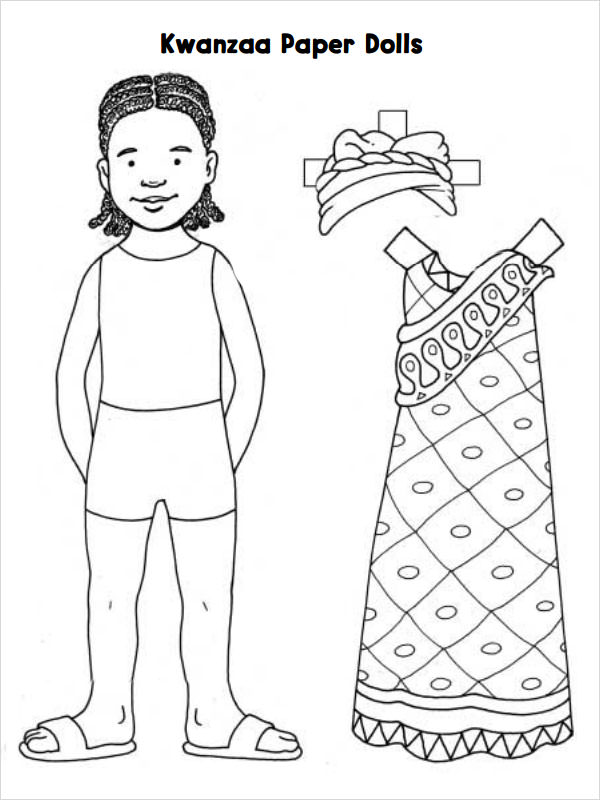 Dress Up Paper Doll Template