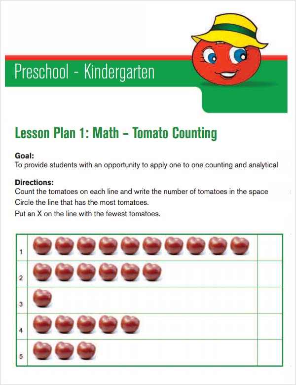 10 Sample Preschool Lesson Plan Templates | Sample Templates