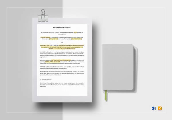 printable consulting contract template