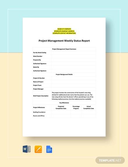 project management report status1