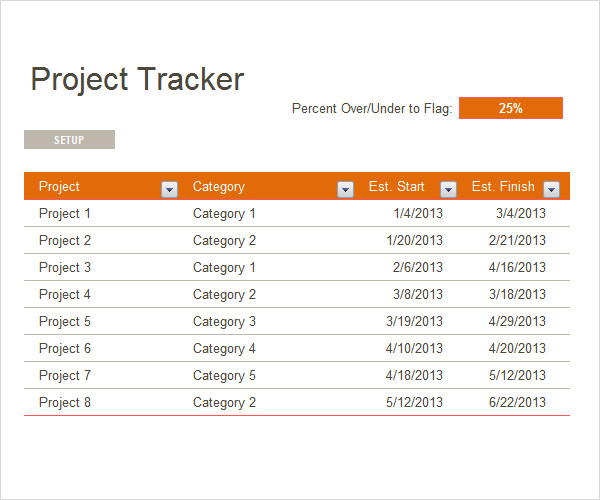 FREE 5 Sample Project Tracking Templates In PDF