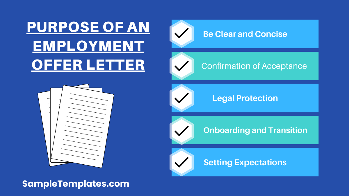 purpose of an employment offer letter
