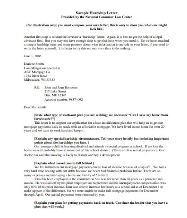 Mortgage Hardship Letter Sample from images.sampletemplates.com