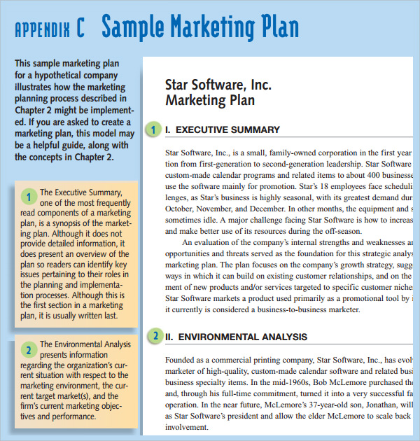 sample marketing plan template