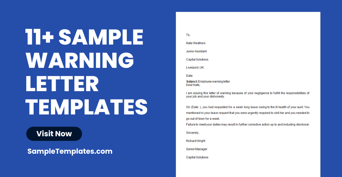 sample warning letter template
