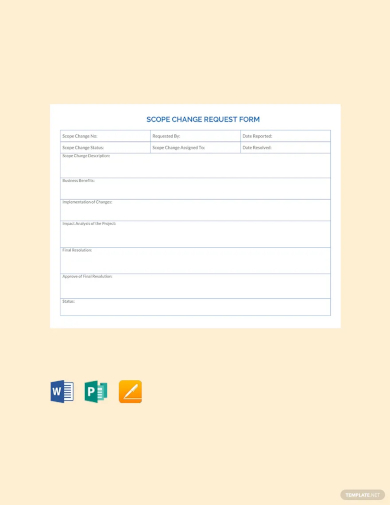 scope of work change request form template