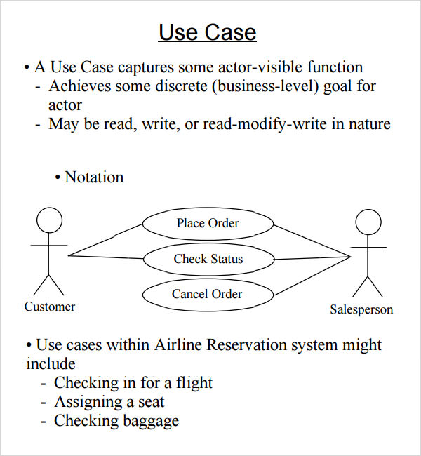 7 Use Case Samples Sample Templates