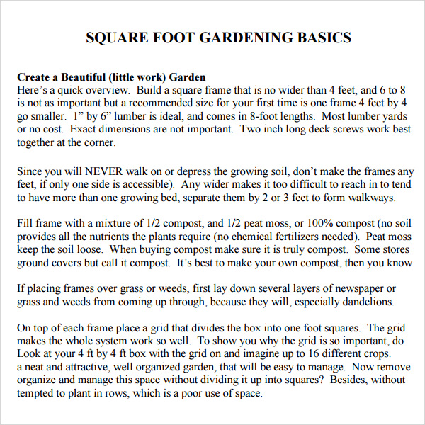 square foot gardening