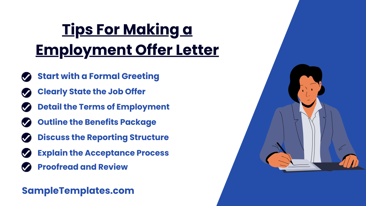 tips for making a employment offer letter