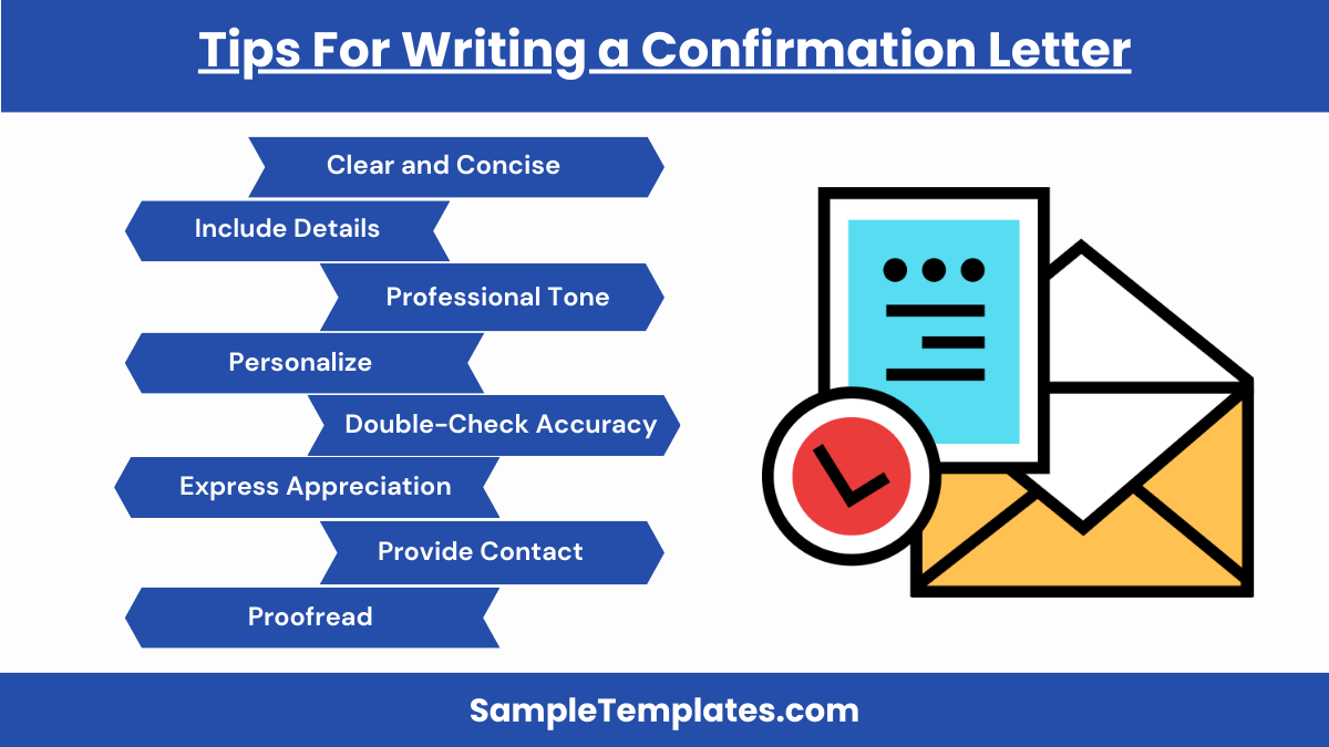 tips for writing a confirmation letter