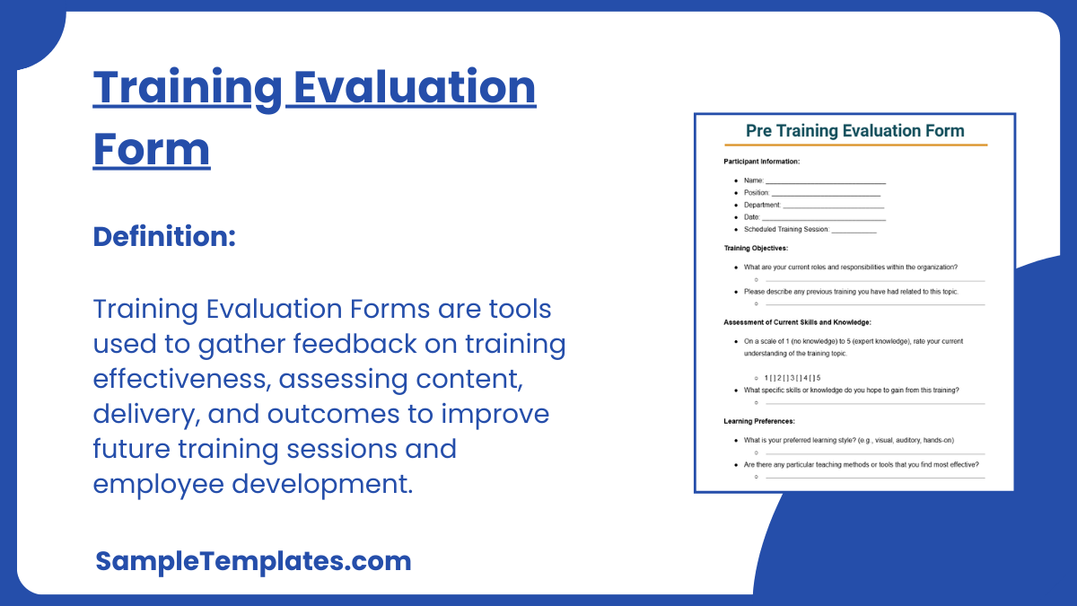 Training Evaluation Form