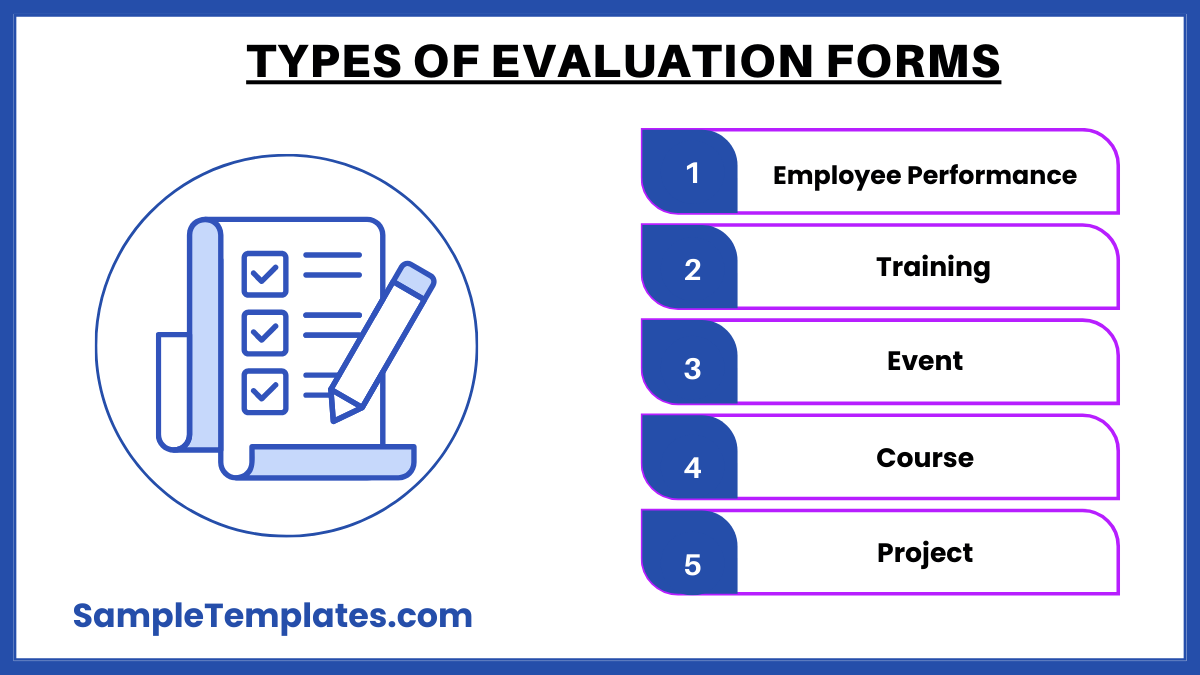 types of evaluation forms