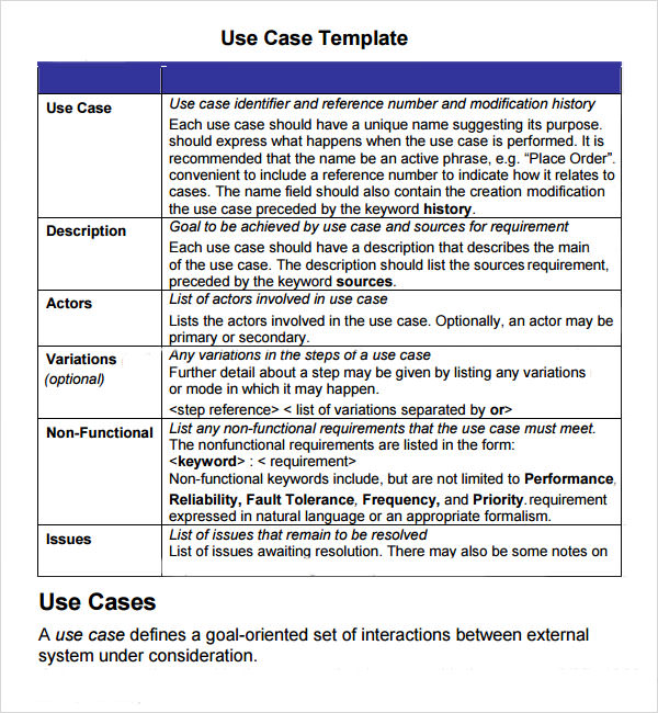 FREE 6+ Use Case Samples in MS Word PDF