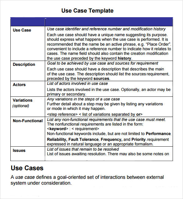 FREE 6+ Use Case Samples in MS Word | PDF