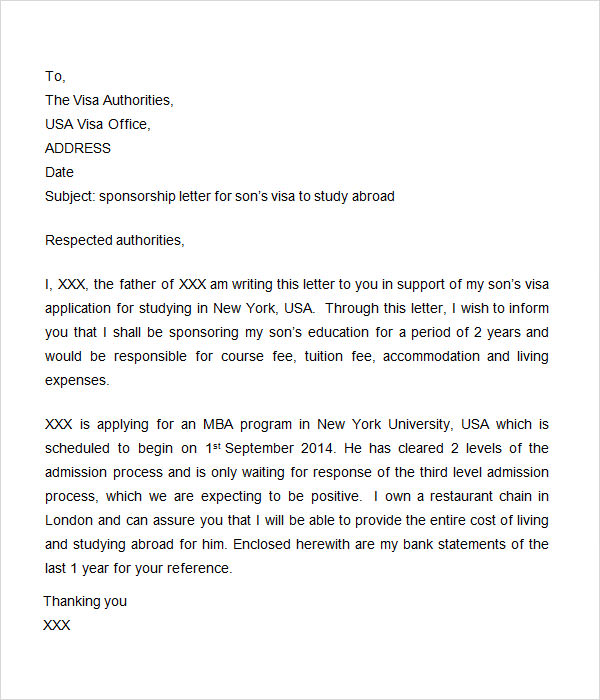 Usa Visa Sponsor Letter | Hot Sex Picture