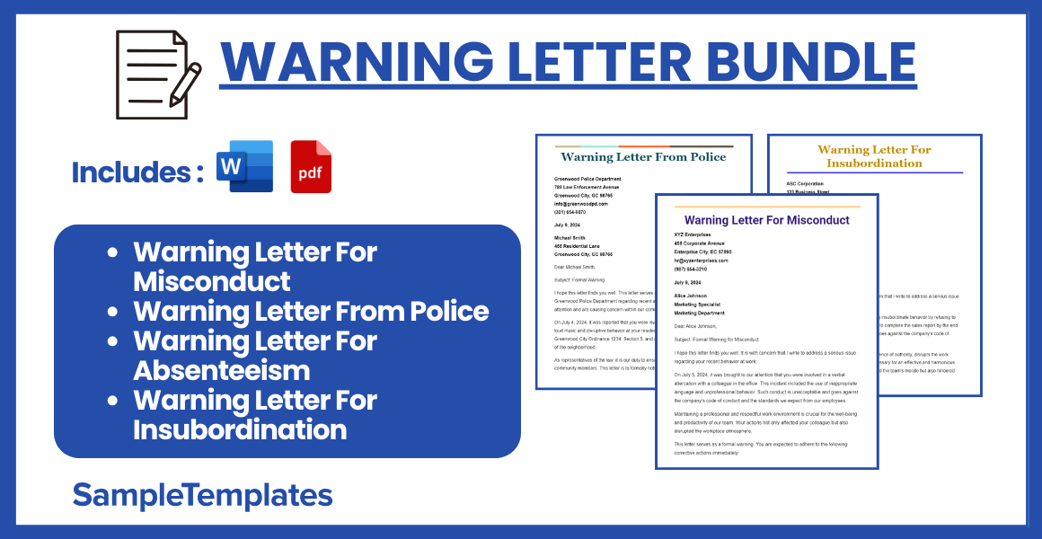 warning letter bundle