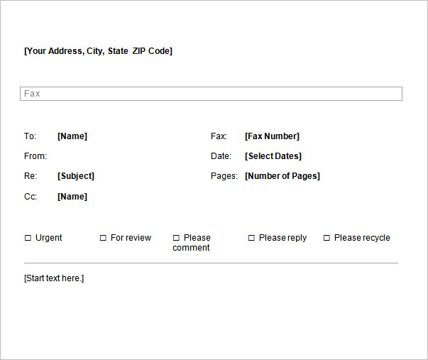 free 5 printable fax cover sheet templates in ms word pdf