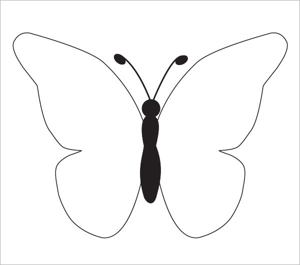 butterfly template to color