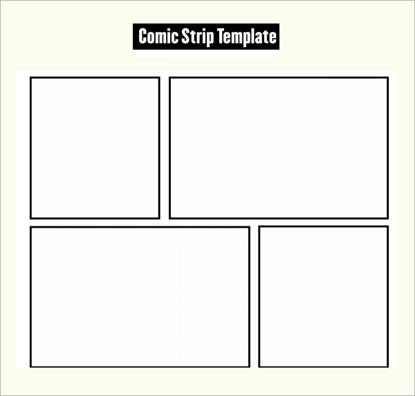 comic strip template with speech bubbles