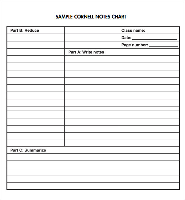 cornell note template pdf