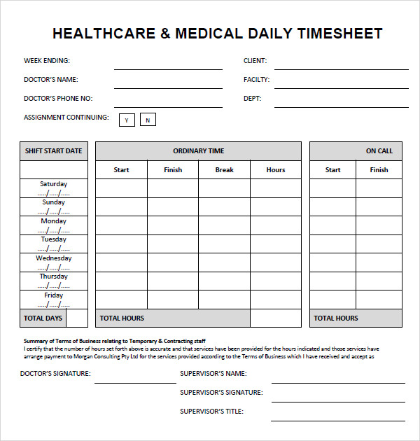 free 6 sample time sheet templates in pdf ms word excel