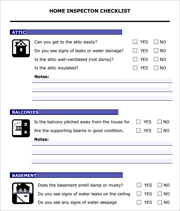 FREE 10+ Sample Home Inspection Checklist Templates in Google Docs MS