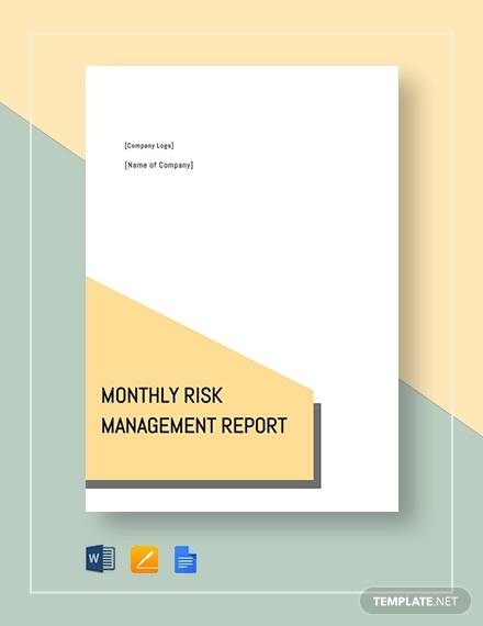 montly risk management sample