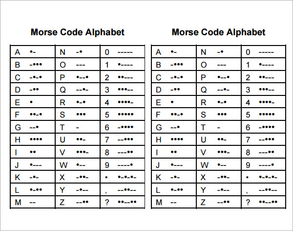 10-sample-morse-code-chart-templates-sample-templates