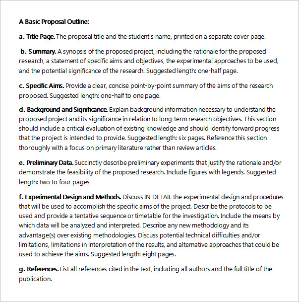 project proposal outline