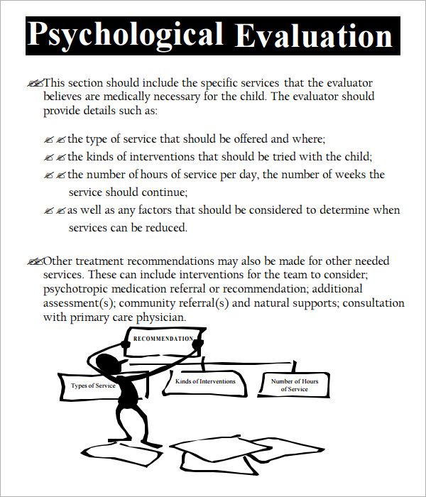 FREE 7+ Sample Psychological Evaluation Templates in PDF