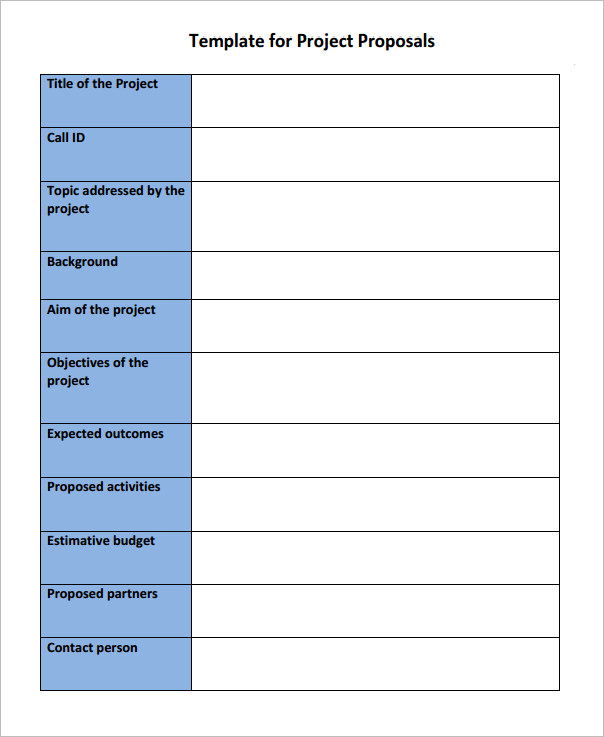 simple project proposal template