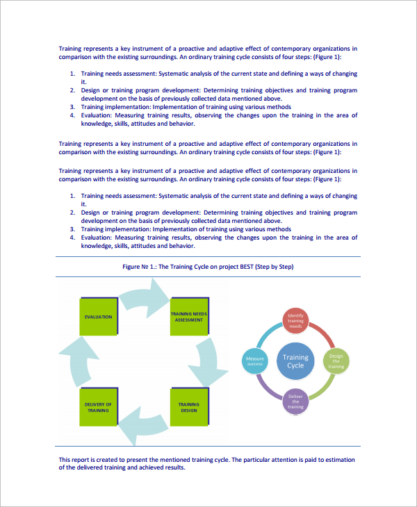 training evaluation report template