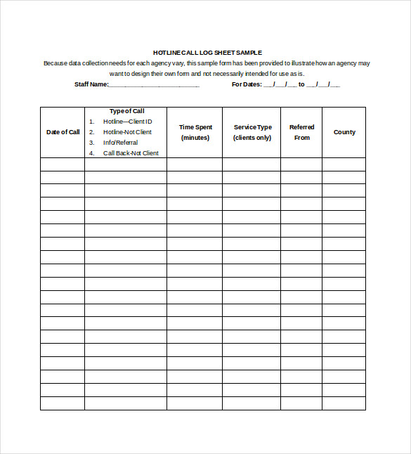 FREE 13+ Sample Call Sheet Templates in MS Word | PDF