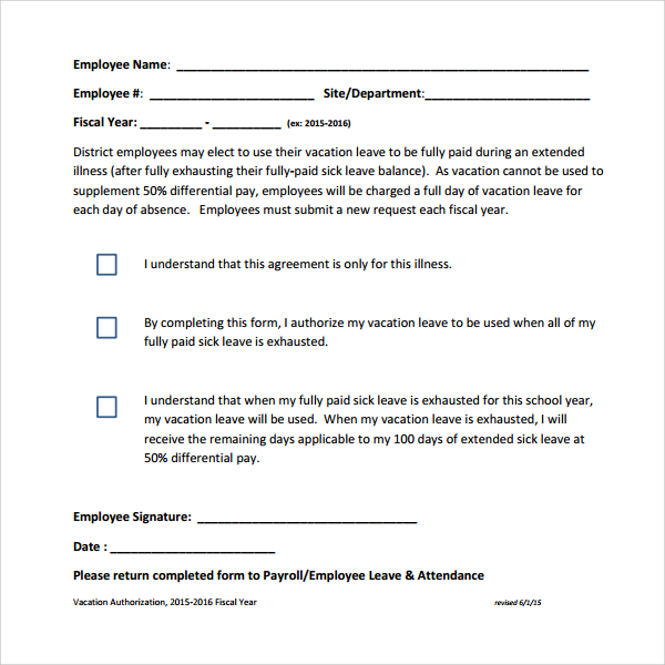leave authorization form pdf