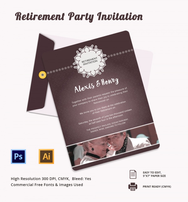 esy editable retirement party template