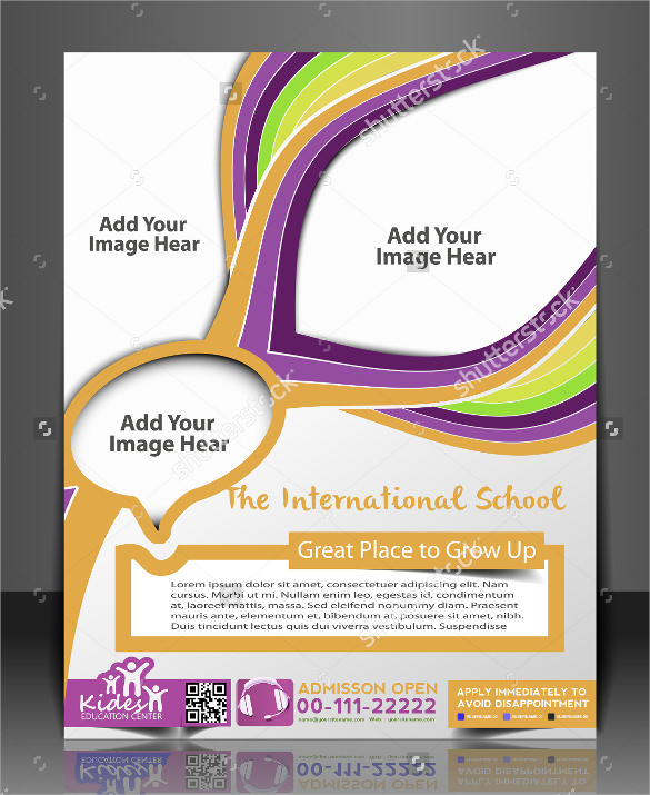 school brochure template vector
