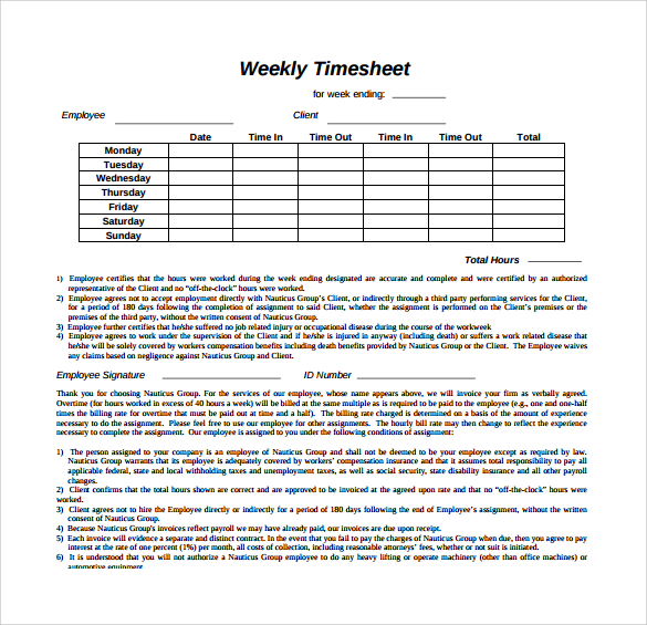 weekly payroll timesheet pdf